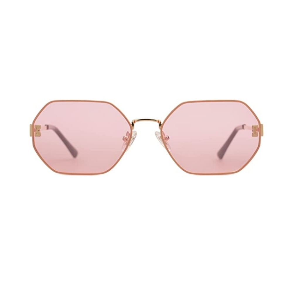 Hexagon Pink Sunglasses Trendy Polygon Sun Glasses UV400 Protective - Picture 2 of 7